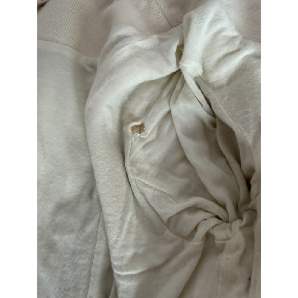Free People We The Free Button Women's 8 Cream Moto Military Jacket Grunge - Picture 8 of 10